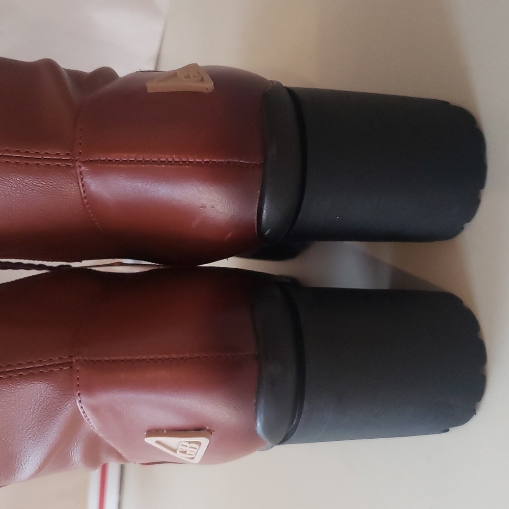 GB ReVolve OTK Chunky Redwood LUGG Block Sole Over the Knee high BOOTS - Picture 5 of 10